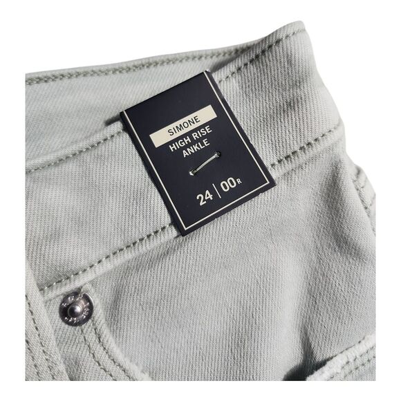 NWT Abercrombie & Fitch Simone‎ High Rise Ankle Jeans Sz 24 Green Cotton - Picture 9 of 10